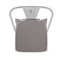Flash Furniture Carly Indoor-Outdoor Bar Height Stool with Back, White with Gray Seat (ET353430WHPL1G)~#|#~04FA704E-7501-431A-837F8F3983531564_sc7