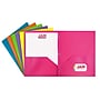 JAM Paper POP 2-Pocket Plastic Folders with Fasteners, Assorted Fashion Colors, 6/Pack (382ECFASSRT)~#|#~04FF703C-48E9-481D-9D383816F10AEFDA_sc7