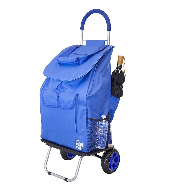 Trolley Dolly Bigger Folding Hand Truck, 200 lb. Capacity, Blue (01-560) image 1