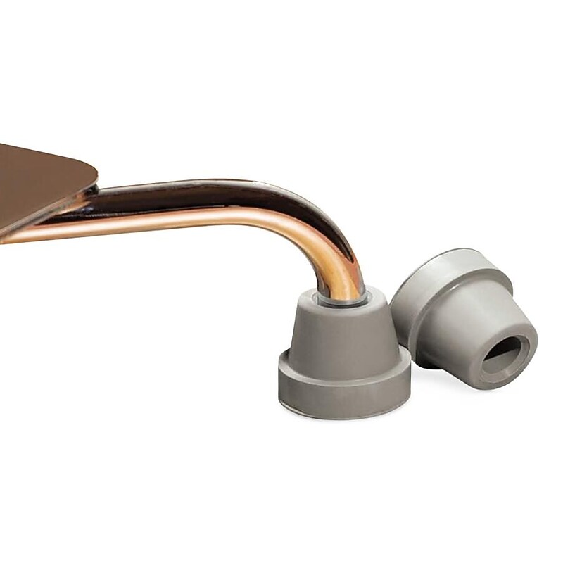 Guardian Quad Cane Tips, Gray, 1/2" I.D. Tip, 8/Pack (G02162) image 1