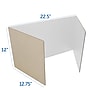 Flipside Foldable Cardboard Freestanding Privacy Panel, 12"H x 48"W, White, 24/Pack (60005-24)~#|#~050C5552-5707-47DA-B59D08D50618B12C_sc7