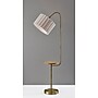 Adesso Caldwell 62"H Antique Brass Floor Lamp with White Linen Shade (4229-21)~#|#~051248C3-1918-40DD-91CA2DAE6F16E092_sc7