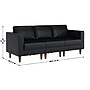 Flash Furniture Hercules Artemis LeatherSoft Sofa and 2 Chair Set, Black, 3-Pieces (ZB8921SET3BLK)~#|#~0514E5E2-5E0B-40BA-AFD1788A68962EC7_sc7