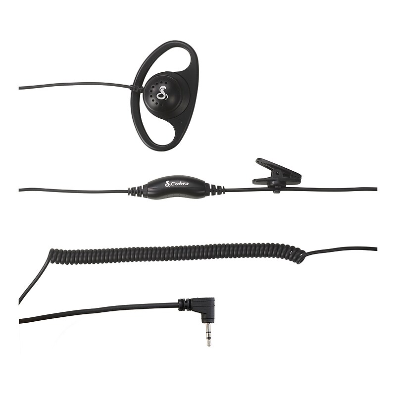 Cobra D-Style 2.5-mm Earpiece for Select Cobra Two-Way Radios, Black (0010120-1) image 1