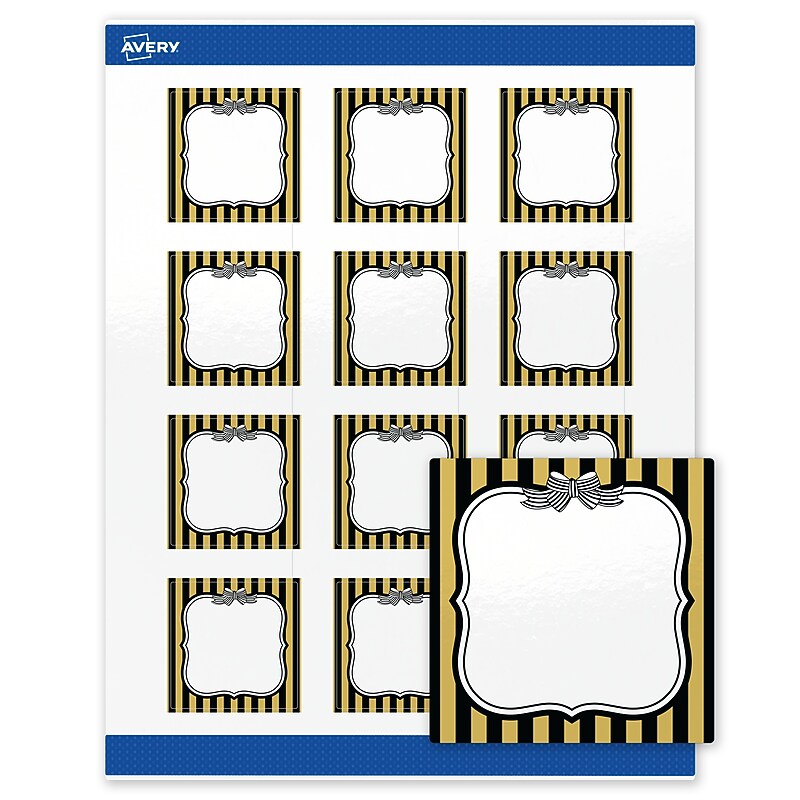 Avery Square Laser/Inkjet Multipurpose Labels, 2" x 2", White, 120/Pack (19479370943) image 1