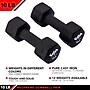 Jfit 10 lb. Neoprene Dumbbells, Black (J-DBN10SET)~#|#~051ED241-9DF7-493D-BB4262FABFF78410_sc7