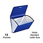 Staples Moisture Resistant Reinforced Plastic Filing Accordion File, 13-Pocket, Letter Size, Blue (TR52014)~#|#~052060B9-7F31-4A73-BAB6D640AF3F2BCD_sc7