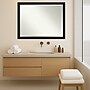 Amanti Art Brushed Black Beveled Bathroom Wall Mirror, 33.5" x 43.5", Black (A42678100284)~#|#~0523A792-5F1D-41AB-A40CB2DE13CD8255_sc7