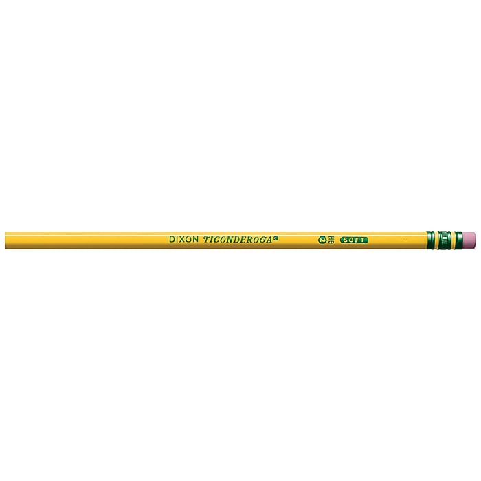 Ticonderoga The World's Best Pencil Wooden Pencil, 2.2mm, #2 Soft