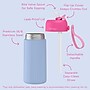 bentgo Stainless Steel Double Wall Insulated Water Bottle, 14 oz., Rainbows & Butterflies/Periwinkle Dream, 2/Pack~#|#~05333A72-AF5D-4E9B-AB72FC59C09FB1A7_sc7