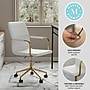 Martha Stewart Taytum Faux Leather Swivel Office Chair, White (CH142370WHGLD)~#|#~0533EC46-B9ED-497B-B20F529C59235DE6_sc7