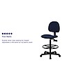 Flash Furniture Mid Back Fabric Ergonomic Drafting Stool, Navy Blue (BT659NVY)~#|#~053E8DCC-29E8-4C98-840DED914EC7229B_sc7