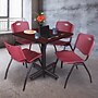 Regency 36" Laminate, Melamine and Steel Square Lunch Table with Stacker Chairs, Burgundy (TKB3636MH47BY)~#|#~054A5FDB-A3A2-44A1-B3AC9615F55DF8FE_sc7