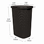 Mind Reader 15.85-Gallon Laundry Hamper with Lid, Plastic, Brown (60HAMP-BRN)~#|#~054AEA25-D0E1-4D5C-AD6614881613F7F2_sc7