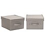 Household Essentials Medium Stackable Folding Fabric Storage Bin, 6" x 10"x 11", 11.42 Qt., Gray, 2/Pack (7411-1)~#|#~054C7C84-B708-4FDE-8CDBA6BC43E10D4F_sc7