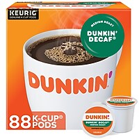 88ct Dunkin Decaf Coffee Keurig K-Cup Pods Medium Roast Deals