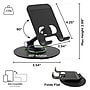 Uncaged Ergonomics 360° Swivel Rotating Adjustable Cell Phone Stand for Desk, Black (SPS-BLACK)~#|#~054EC8AA-E6F5-47D6-8D957421E67724BC_sc7
