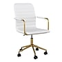 Martha Stewart Taytum Faux Leather Swivel Office Chair, White (CH142370WHGLD)~#|#~0559E7FA-1B7E-4D91-B02F9B28A34E2959_sc7