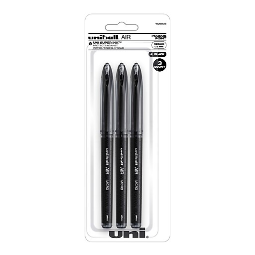 uni AIR Porous Point Pens, Medium Point, 0.7mm, Bold Point, Black Ink