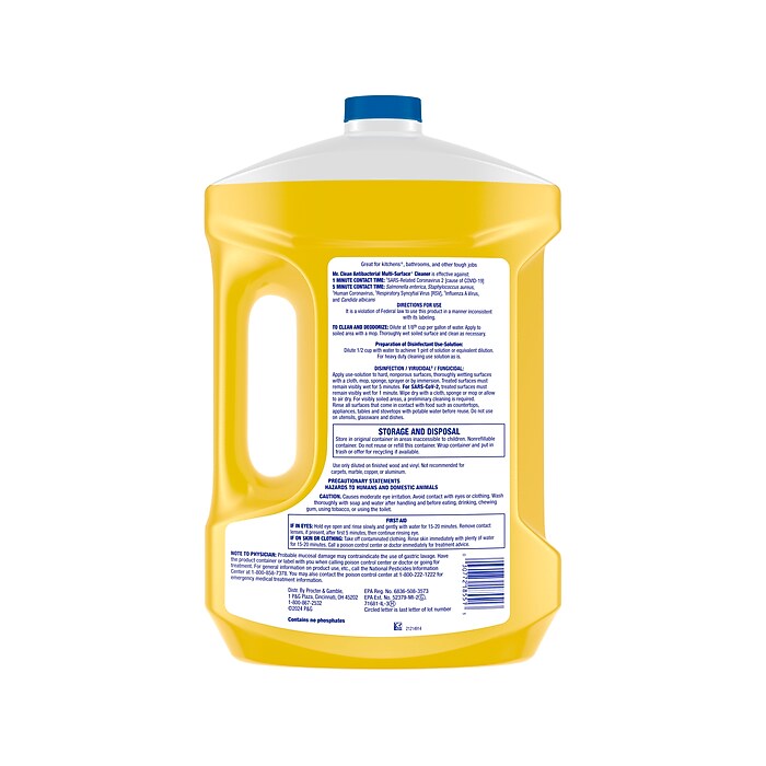 Mr. Clean Antibacterial Multi-Surface Cleaner, Lemon Scent, 99 Fl