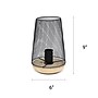 Creekwood Home Industrial Mesh 9" LED Table Lamp, Black (CWT-1004-BK)~#|#~05706364-6C8F-4B0A-8DB972FFC628898B_sc7