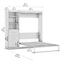 Bestar Nebula Full Murphy Bed and Closet Organizer with Drawers (84W), White (25992-000017)~#|#~0573136B-DD4E-429E-9BD5563E4F669F15_sc7