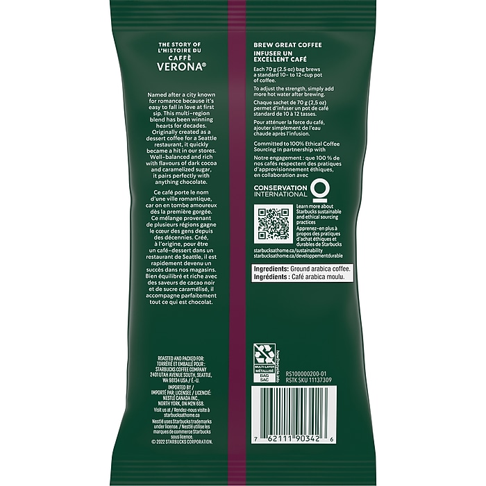 Starbucks Coffee - @ Amazon.com : Starbucks Caffe Verona Dark Roast Ground Coffee