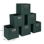 Household Essentials Storage Cubes 23.05 Quart Storage Container, Cardboard, Dark Green, 6/Pack (HE1248)~#|#~0574D667-E350-49BE-98A0E072D53725E9_sc7
