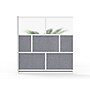 Luxor Modular Room Divider Add-On Wall, 70"H x 70"W, Gray/Frosted PET/Acrylic (MW-7070-XFCG)~#|#~057AC2DB-F3A1-4525-8DF1EBB16B9DFE7A_sc7