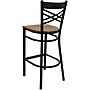 Flash Furniture HERCULES Series Traditional Metal X-Back Barstool, Black/Cherry Wood Seat, 2-Pieces/Pack (2XU6FOBXBARCHW)~#|#~057F2638-F74D-49DD-B229AB2F1AC4F1E8_sc7