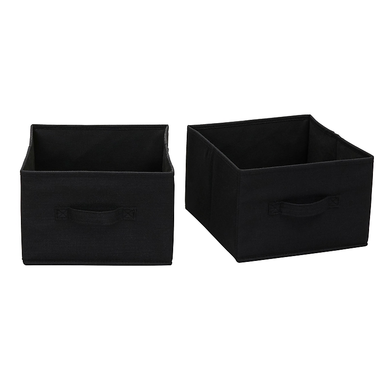 Household Essentials Wide Closet Organizer Drawers 2 Pack, Black (HH7605-1) image 1