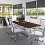 Bush Business Furniture 96W x 42D Boat Shaped Conference Table with Metal Base, Black Walnut (99TBM96BWSVK)~#|#~058F0DAB-A423-4E8F-B7CAC739BFF8D6F0_sc7