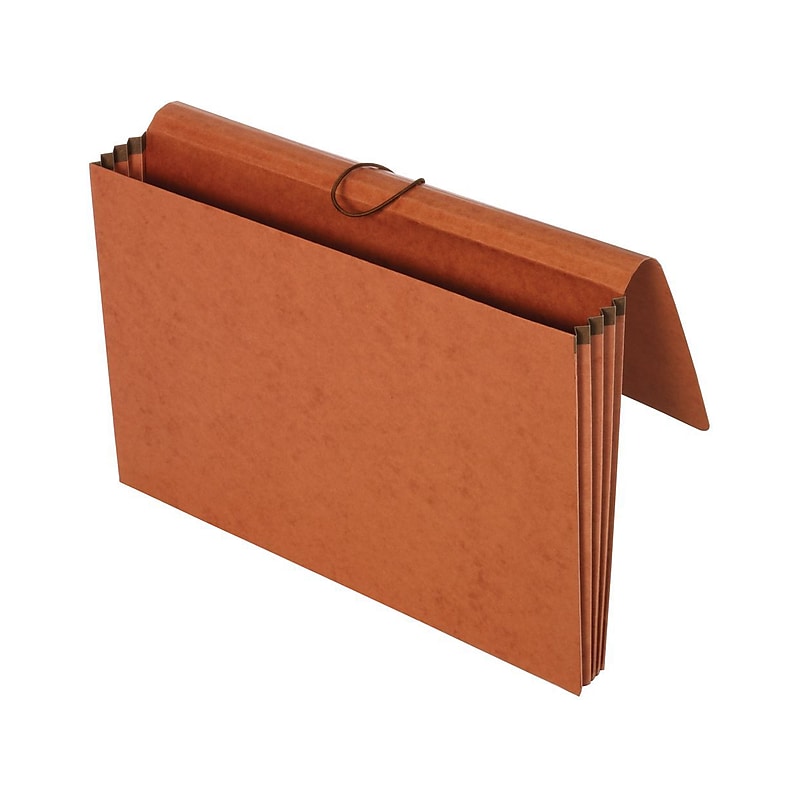 Pendaflex Reinforced 5.25" Expanding Wallet with Flap & Cord Closure, Legal Size, Brown, 10/Box (73189) image 1