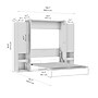 Bestar Avalon Queen Murphy Bed and Storage Cabinets with Pull-Out Shelf (107W), High-Gloss White~#|#~059B8078-7CF2-4571-A8EAB4FBE8D39709_sc7