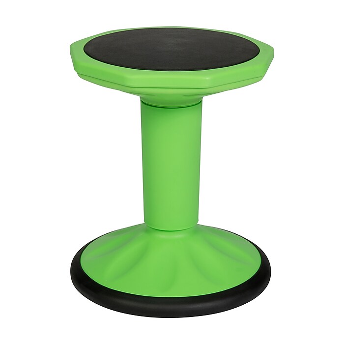 Flash Furniture Lucas Plastic Kids Wobble Stool, Green (BFT9001F16GRN)
