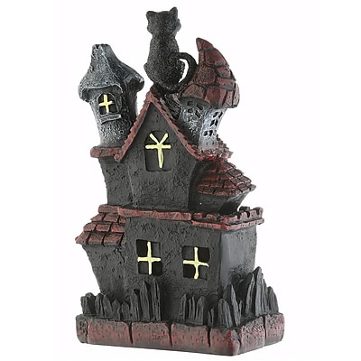 National Tree Company 7" Black Cats Haunted House with LED Light