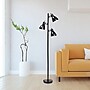 Creekwood Home Essentix 64" Metal 3 Light Floor Lamp with Adjustable Cone Shades (CWF-3002-BK)~#|#~05A7F4C2-8B9B-48EF-A910A280F31BE8E9_sc7
