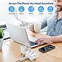 Uncaged Ergonomics 3-Outlet 3-USB Port Power Strip, 3', White (TC-w)~#|#~05A816A6-DBD6-48E6-8D812DDF5E7FD658_sc7