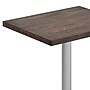 Flash Furniture Bennett Wooden Commercial Indoor Table, 30" x 24", Dark Brown Top/Silver Base (GSF2430DBTR18S)~#|#~05AB978C-760C-4D20-96D0244F0102695E_sc7