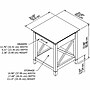 Bush Furniture Key West 20" x 20" End Table, Washed Gray (KWT120WG-03)~#|#~05AE3F95-5F85-4A03-95BB8E2AC98D866A_sc7
