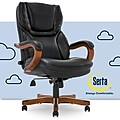 Serta Conway Big & Tall Ergonomic Bonded Leather Swivel Executive Chair, Black/Brown (CHR100007)