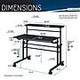 Techni Mobili 36" Mobile Desk, Black (RTA-3800SU-BK)~#|#~05B0FE0A-FB2F-4961-89480EE5A019E8F6_sc7