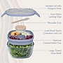 bentgo Wildly Chic All-in-One Salad Container, 5-Compartment, Soft Blue, 61 oz. (BGLSLPT-WCSB)~#|#~05B59320-AD93-487D-AA5B1D2636F52D49_sc7