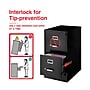 Staples 2-Drawer Vertical File Cabinet, Locking, Letter, Black, 22"D (22335D)~#|#~05B7F42F-B5E7-472F-BA4AB1AF4F479150_sc7