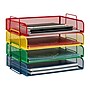 Mind Reader Metal Side Loading Stackable Letter Tray, Multicolored (DSTACK4-ASST)~#|#~05BB2D8C-A524-4C1D-9AEAB49AEF0B3C40_sc7