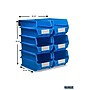 Triton Products LocBin Stackable Storage Bin, 7" x 8.25"x 14.75", Blue, 6/Pack (3-240BWS)~#|#~05BC4FFF-CE08-4DF2-960EFB6AB39ABE5D_sc7