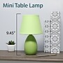 Simple Designs Mini Egg Oval Ceramic 9.45" LED Table Lamp, Green, 2/Pack (LT2009-GRN-2PK)~#|#~05BDD371-8330-4F26-9AB521FF64FF9BBF_sc7