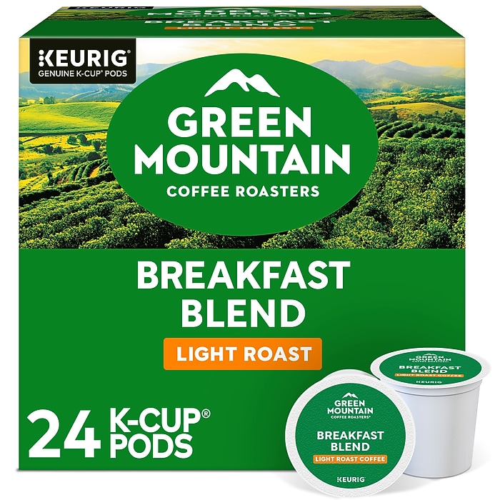 Green Mountain Breakfast Blend Coffee Keurig K-Cup Pods, Light Roast,  24/Box (5000378718) | Staples