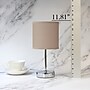 Simple Designs 11.81" LED Table Lamp, Brushed Nickel/Gray (LT2007-GRY-24PK)~#|#~05CC6239-74D6-48B1-A95123C9801F306A_sc7