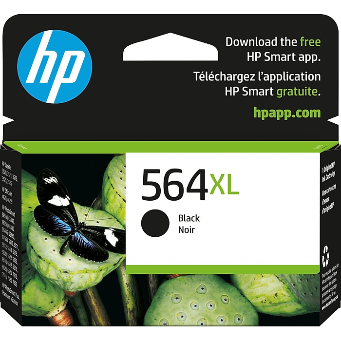 HP 564XL Black High Yield Ink Cartridge, Prints Up to 550 Pages
